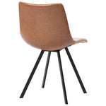 Dining Chairs 2 pcs Cognac faux Leather
