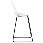 Bar Chairs 2 pcs White Plastic