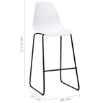 Bar Chairs 4 pcs White Plastic
