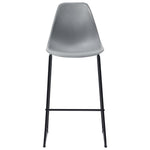 Bar Chairs 2 pcs Grey Plastic