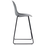 Bar Chairs 2 pcs Grey Plastic