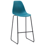 Bar Chairs 2 pcs Turqoise Plastic