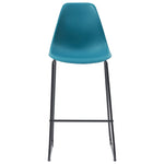 Bar Chairs 2 pcs Turqoise Plastic