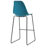 Bar Chairs 2 pcs Turqoise Plastic