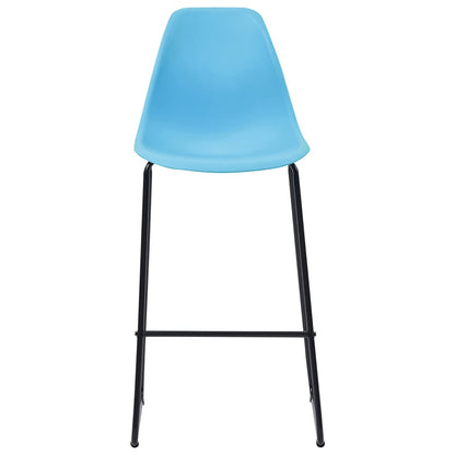 Bar Chairs 2 pcs Blue Plastic