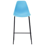 Bar Chairs 2 pcs Blue Plastic