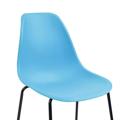 Bar Chairs 2 pcs Blue Plastic