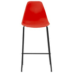 Bar Chairs 2 pcs Red Plastic