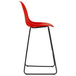 Bar Chairs 2 pcs Red Plastic