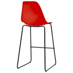 Bar Chairs 2 pcs Red Plastic