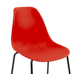 Bar Chairs 2 pcs Red Plastic