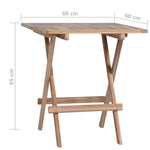 Folding Bistro Tables 2 pcs Solid Teak