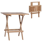 Folding Bistro Tables 2 pcs Solid Teak
