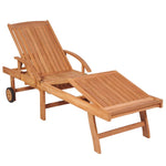 Sun Loungers 2 pcs Solid Teak Wood