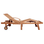 Sun Loungers 2 pcs Solid Teak Wood