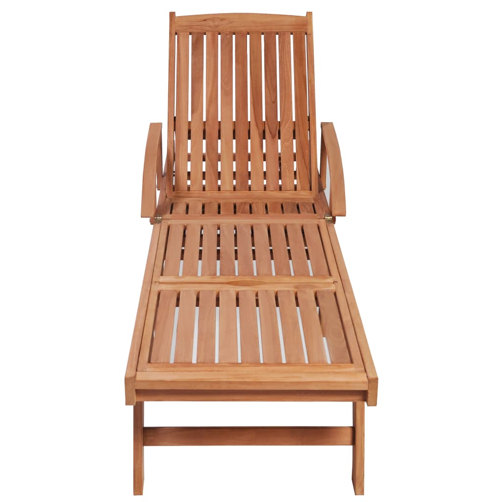 Sun Loungers 2 pcs Solid Teak Wood