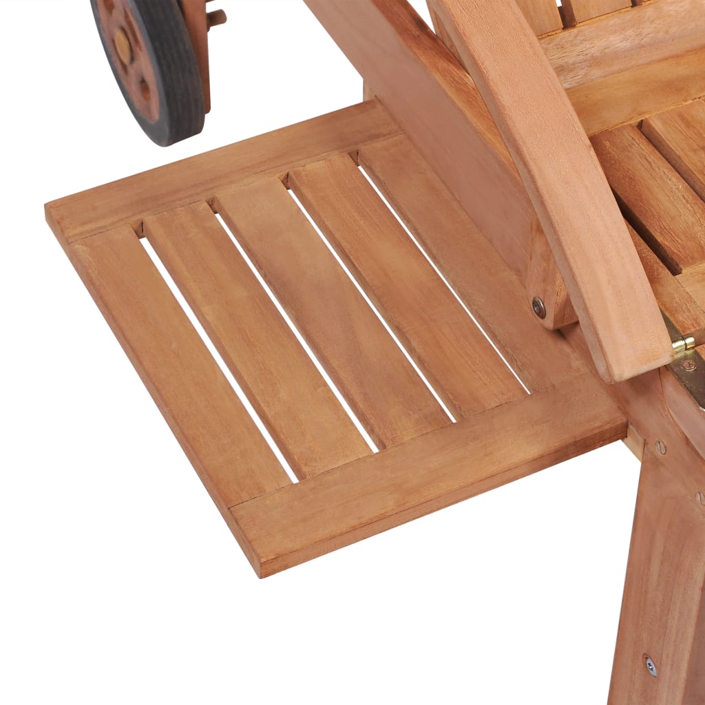 Sun Loungers 2 pcs Solid Teak Wood