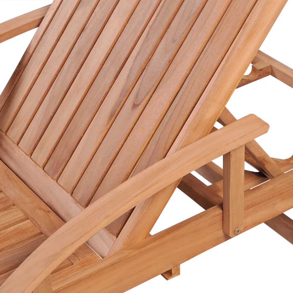 Sun Loungers 2 pcs Solid Teak Wood
