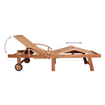 Sun Loungers 2 pcs Solid Teak Wood