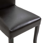 Dining Chairs 4 pcs Dark Brown Leather