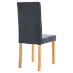 Dining Chairs 6 pcs Grey faux Suede Leather