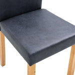 Dining Chairs 6 pcs Grey faux Suede Leather