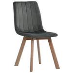 Dining Chairs 4 pcs Grey Velvet