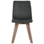 Dining Chairs 4 pcs Grey Velvet
