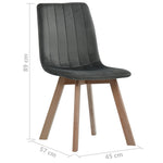 Dining Chairs 4 pcs Grey Velvet