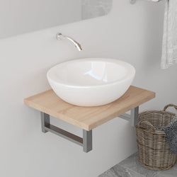 Bathroom Wall Shelf for Basin Oak 40x40x16.3 cm