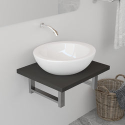 Bathroom Wall Shelf for Basin Grey 40x40x16.3 cm