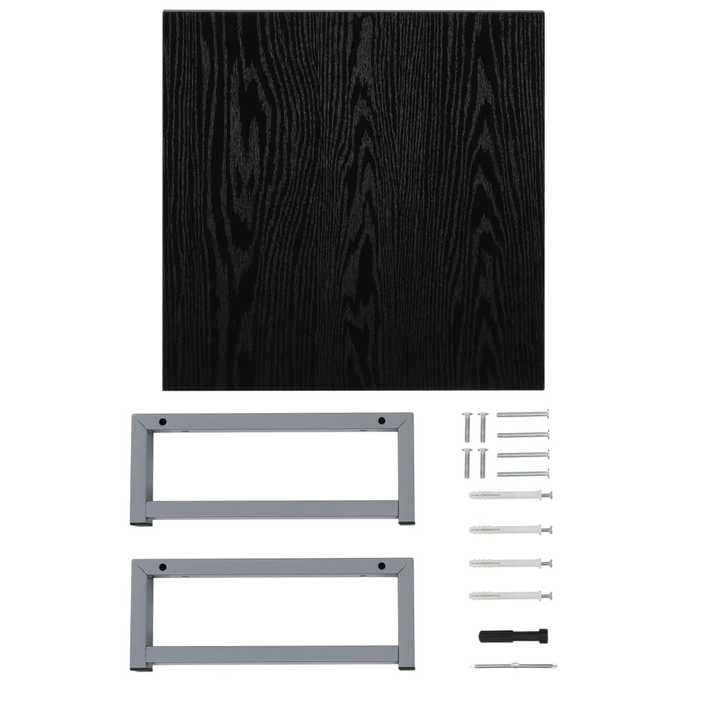 Bathroom Wall Shelf for Basin Black 40x40x16.3 cm