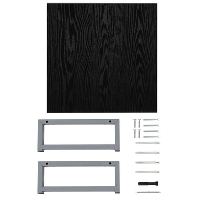 Bathroom Wall Shelf for Basin Black 40x40x16.3 cm
