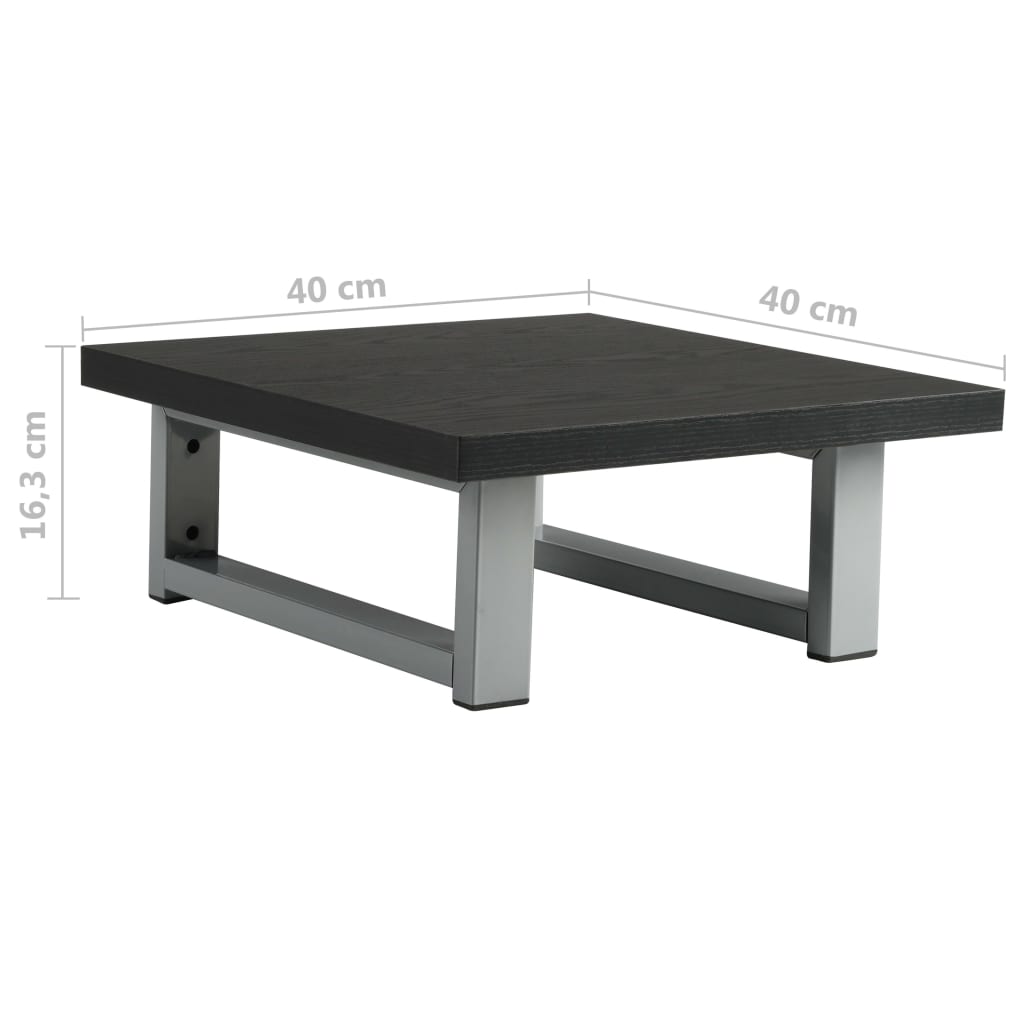 Bathroom Wall Shelf for Basin Black 40x40x16.3 cm