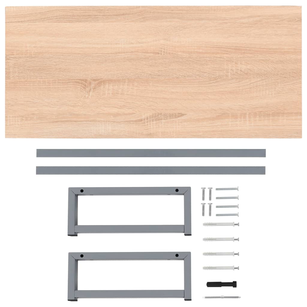 Bathroom Furniture Oak 90x40x16.3 cm