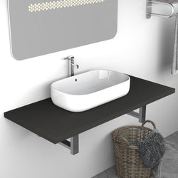 Bathroom Furniture Grey 90x40x16.3 cm