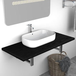 Bathroom Furniture Black 90x40x16.3 cm