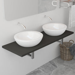 Bathroom Furniture Grey 120x40x16.3 cm