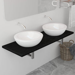 Bathroom Furniture Black 120x40x16.3 cm
