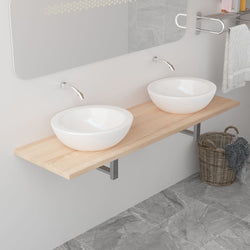 Bathroom Furniture Oak 160x40x16.3 cm