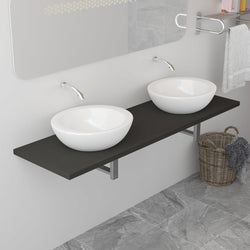 Bathroom Furniture Grey 160x40x16.3 cm