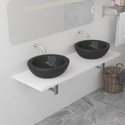 Bathroom Furniture White 160x40x16.3 cm