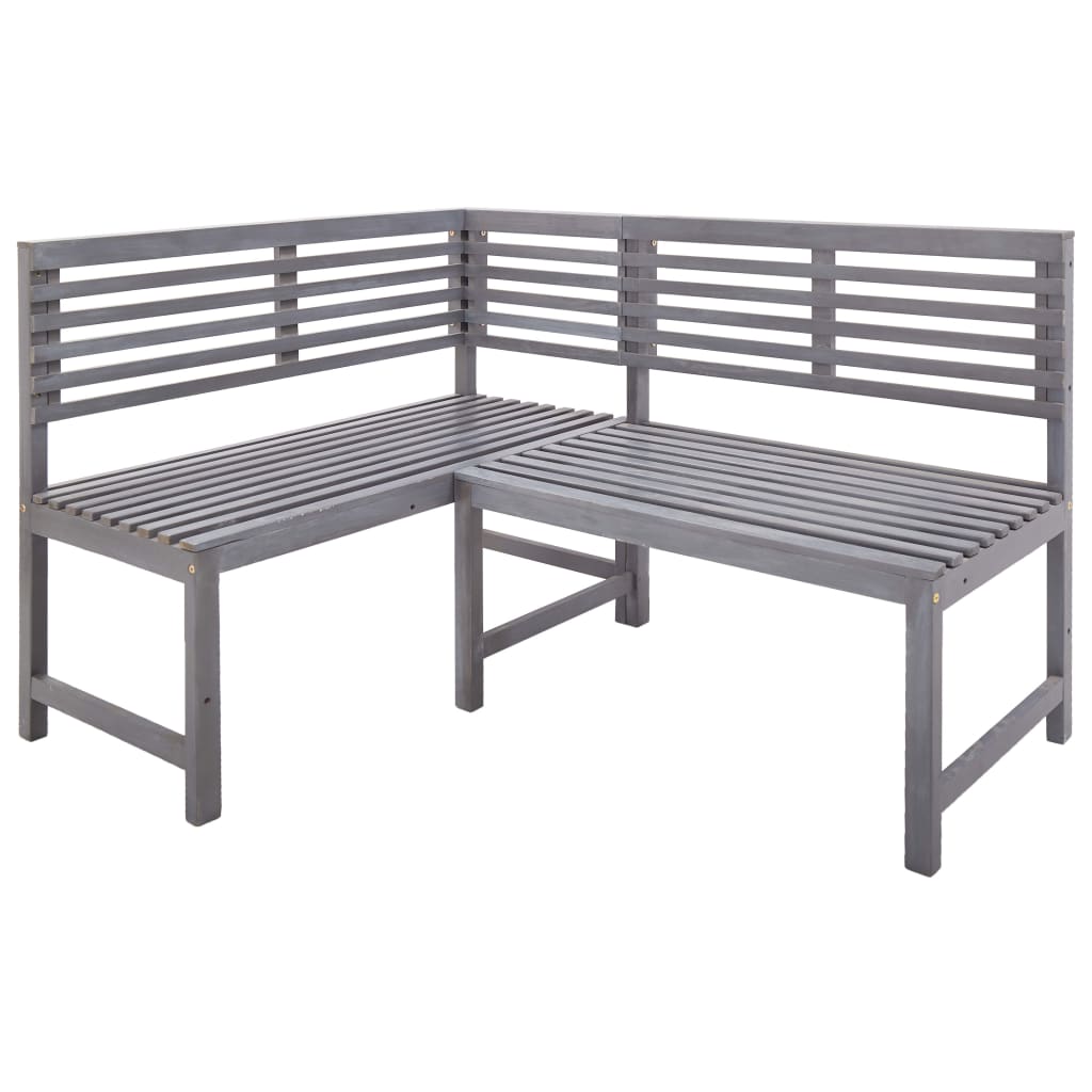 2 Piece Balcony Corner Lounge Set Solid Acacia Wood