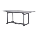 9 Piece Garden Dining Set Solid Acacia Wood Grey