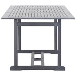 9 Piece Garden Dining Set Solid Acacia Wood Grey
