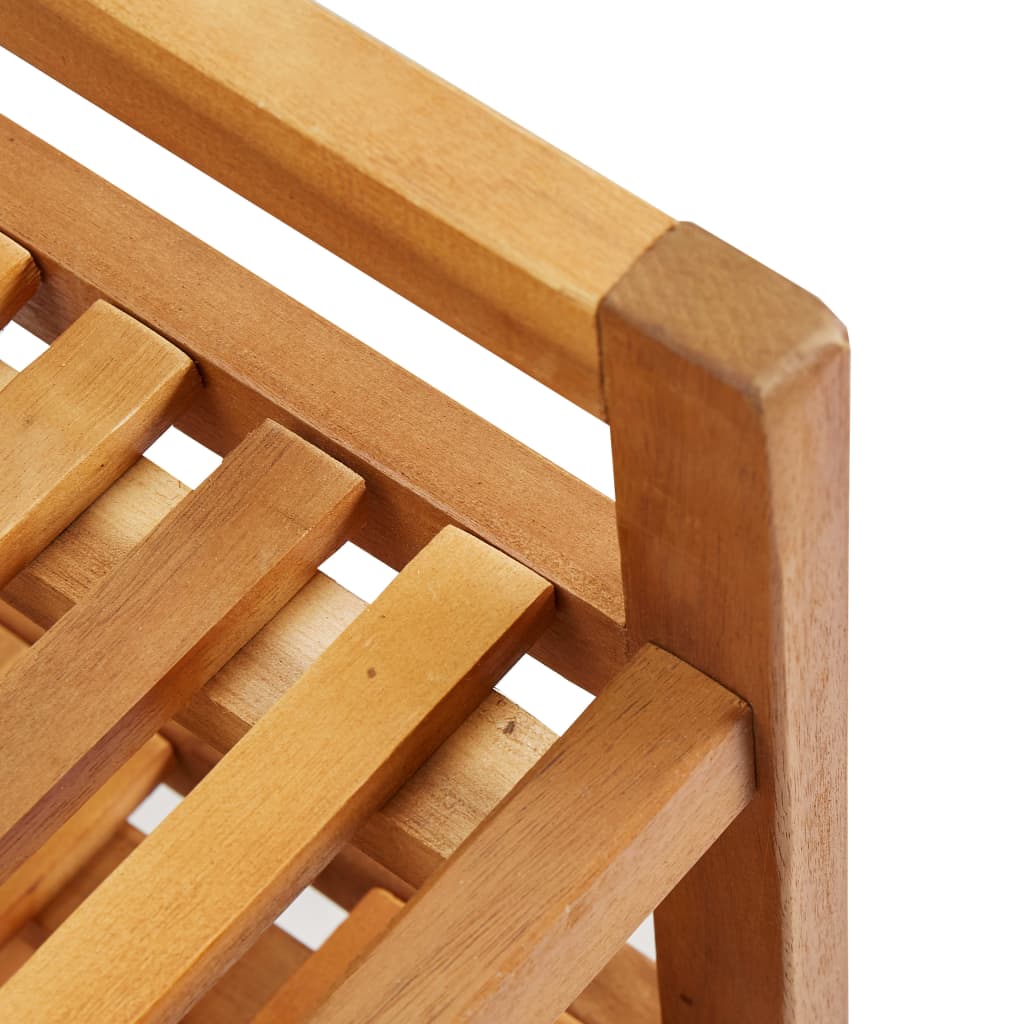 5-Tier Shoe Rack 64x26x80 cm Solid Acacia Wood