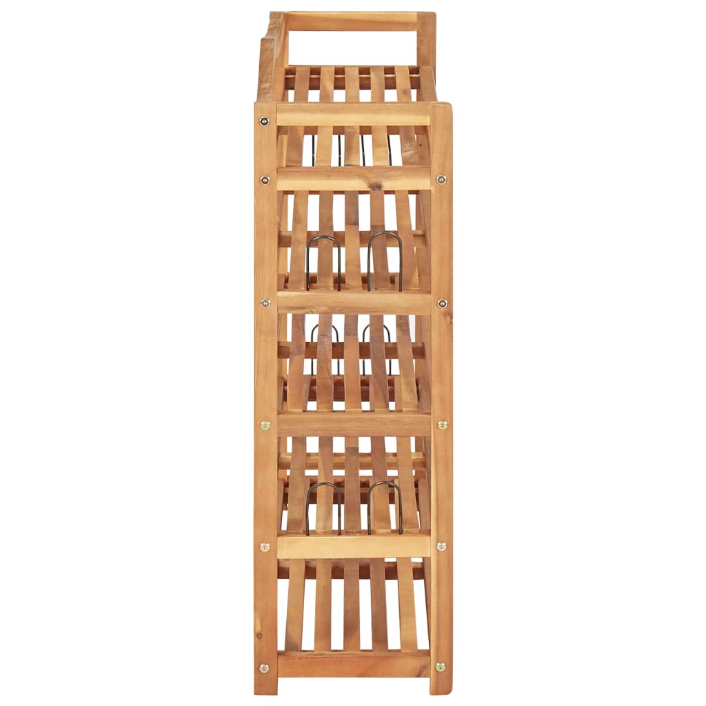 5-Tier Shoe Rack 95x26x80 cm Solid Acacia Wood