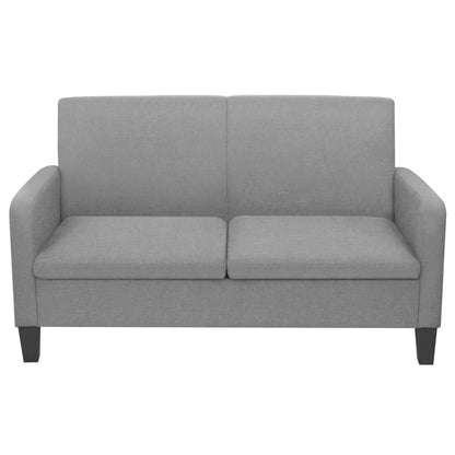 2 Piece Sofa Set Fabric Light Grey