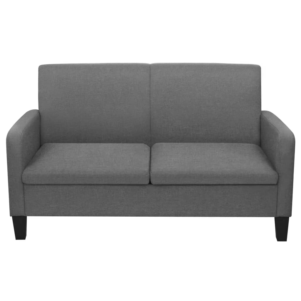 2 Piece Sofa Set Fabric Dark Grey