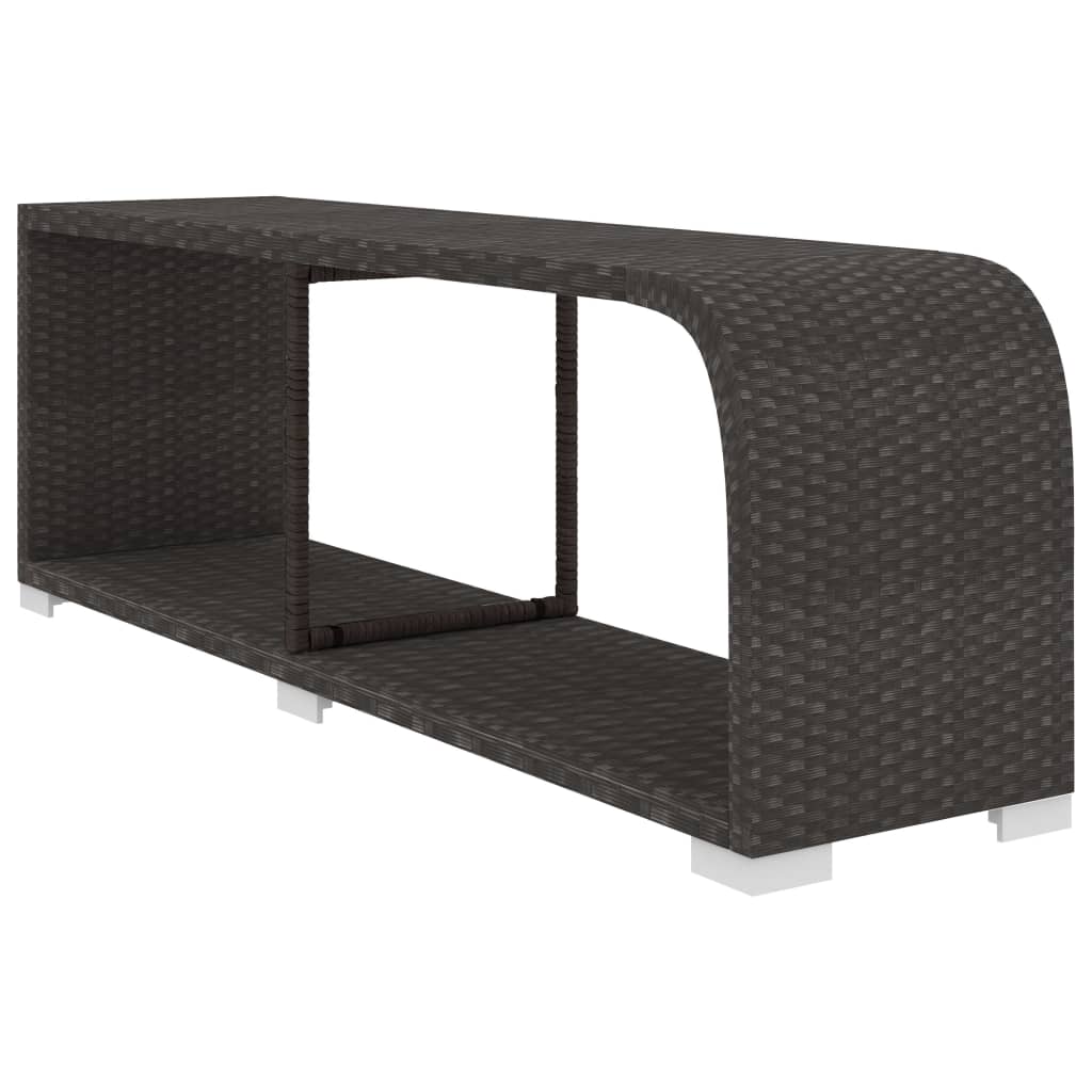 10 Piece Garden Lounge Set with Cushions Poly Rattan Black
